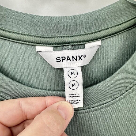 maxi dress short sleeve side slits casual fennel green M - Picture 7 of 7